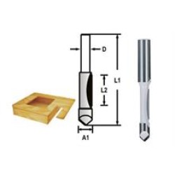 Freze drepte cu varf,  cu un tais, 12mm, A1=9.5mm, D-47793