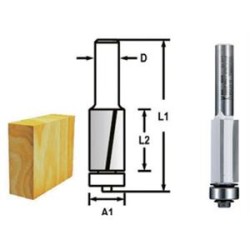 Freze pentru contur, cu doua taisuri, cu rulment, 8mm, A1=12.7mm, D-47743