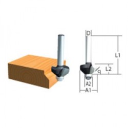 Freze pentru sanfrenare, cu rulment, 6mm, A1=26mm, D-09488