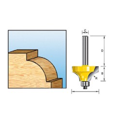 Freze pentru tesire, cu rulment, 6mm, A1=26mm, D-09547