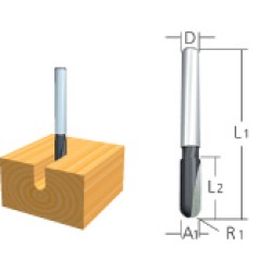 Freze profilate in U cu doua taisuri, 8mm, A1=15.8mm, D-48016
