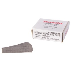 Cuie cu cap retezat 23GA, inox, 18mm, F-32142