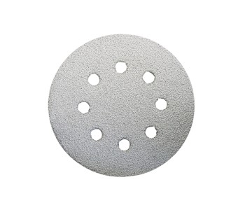 Hartie abraziva, ø125mm, scai, 8 gauri, alba