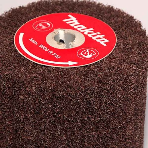 Perie textila din lana pentru inox, 100x120mm, Gr.80, P-18035