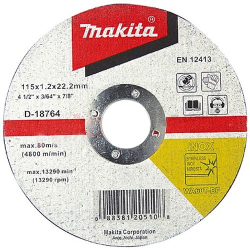 Disc debitare INOX 115X1.2X22.23mm, WA60T, set 10 bucati, D-18764