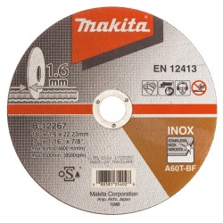 Disc debitare INOX 180X1.6X22.23mm, A60T, E-13758