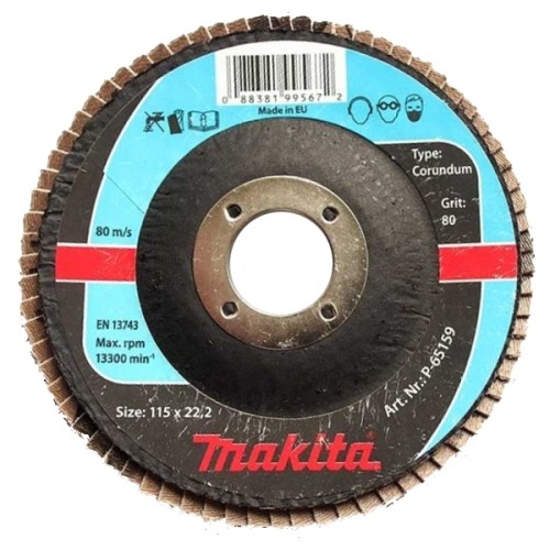 Disc lamelar Makita pentru otel, 115mm, Gr.80, P-65159