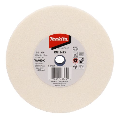 Piatra de polizor Ø150x12.7x16mm, WA60K, B-51926