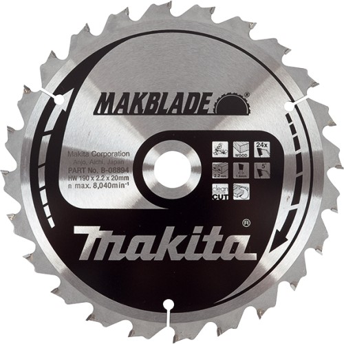 Panze disc MakBlade, Ø190x20mm Z24, grosier, B-08894