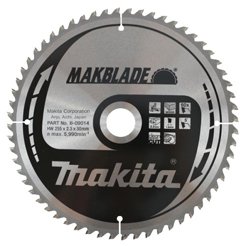Panze disc MakBlade, Ø255x30mm Z60, fin, B-09014