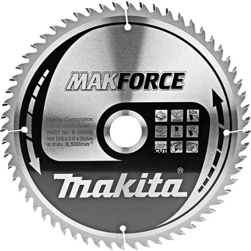 Panze disc MakForce, Ø235x30mm Z60, extrafin, B-08589