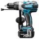 Masina de gaurit si insurubat cu percutie cu acumulator, model DHP458RFJ 18V, 3.0Ah, 91Nm