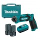 Masina de gaurit si insurubat cu acumulator 7.2V, model DF012DSE, 8Nm, Hex1/4"
